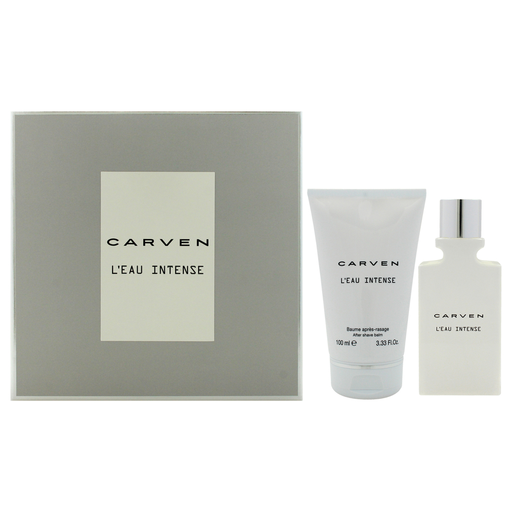LEau Intense by Carven 2 Pc Gift Set 1.66oz EDT Spray, 3.33oz After Shave Balm
